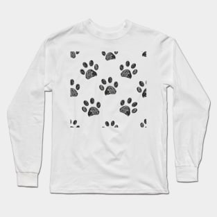 Seamless black paw Long Sleeve T-Shirt